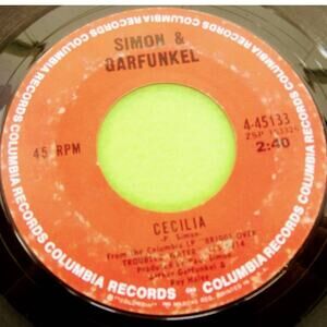 Simon & Garfunkel‎ - Cecelia - Only Living Boy in New York 45rpm Vinyl Record 7"